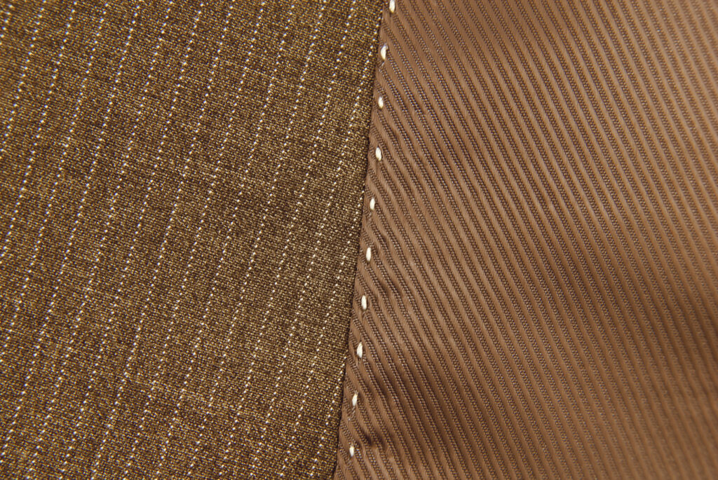close up of the suit texture